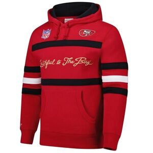 Mens Mitchell & Ness NFL HEAD COACH HOODIE VINTAGE LOGO 49ERS NWT